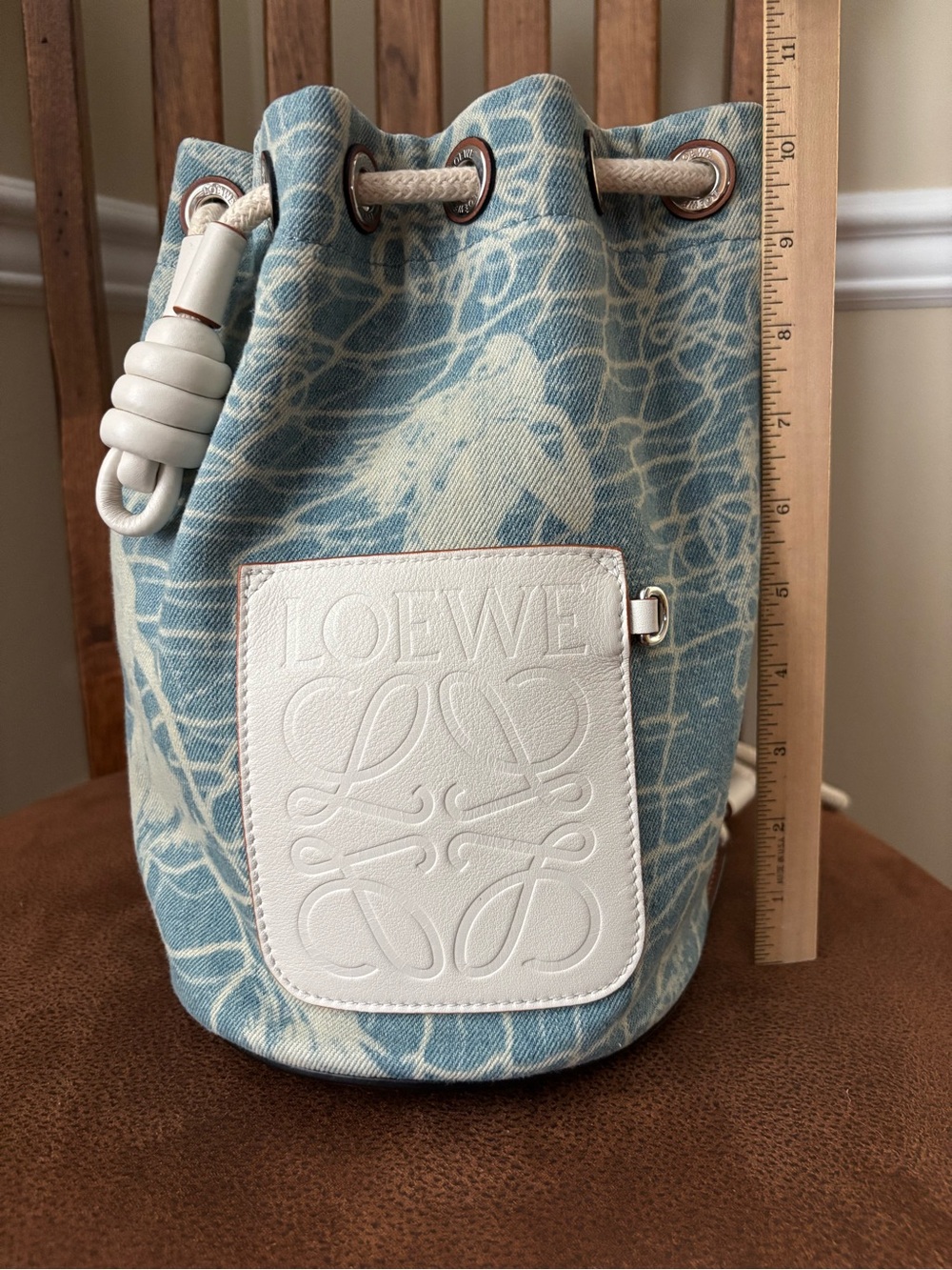 Loewe Mermaid Denim Drawstring Bucket - Picture 7 of 12